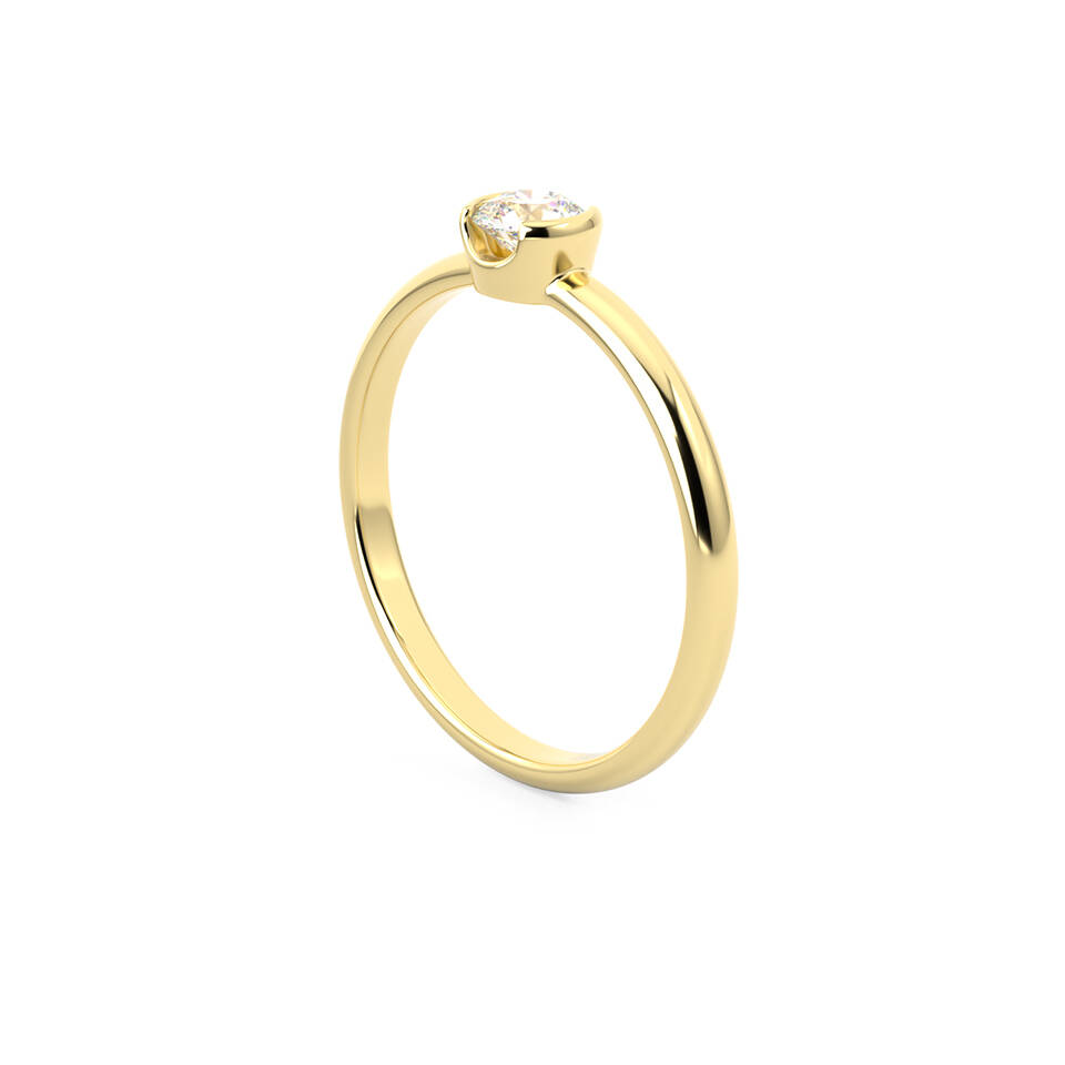 WG 021 Solitaire half bezel ring 1