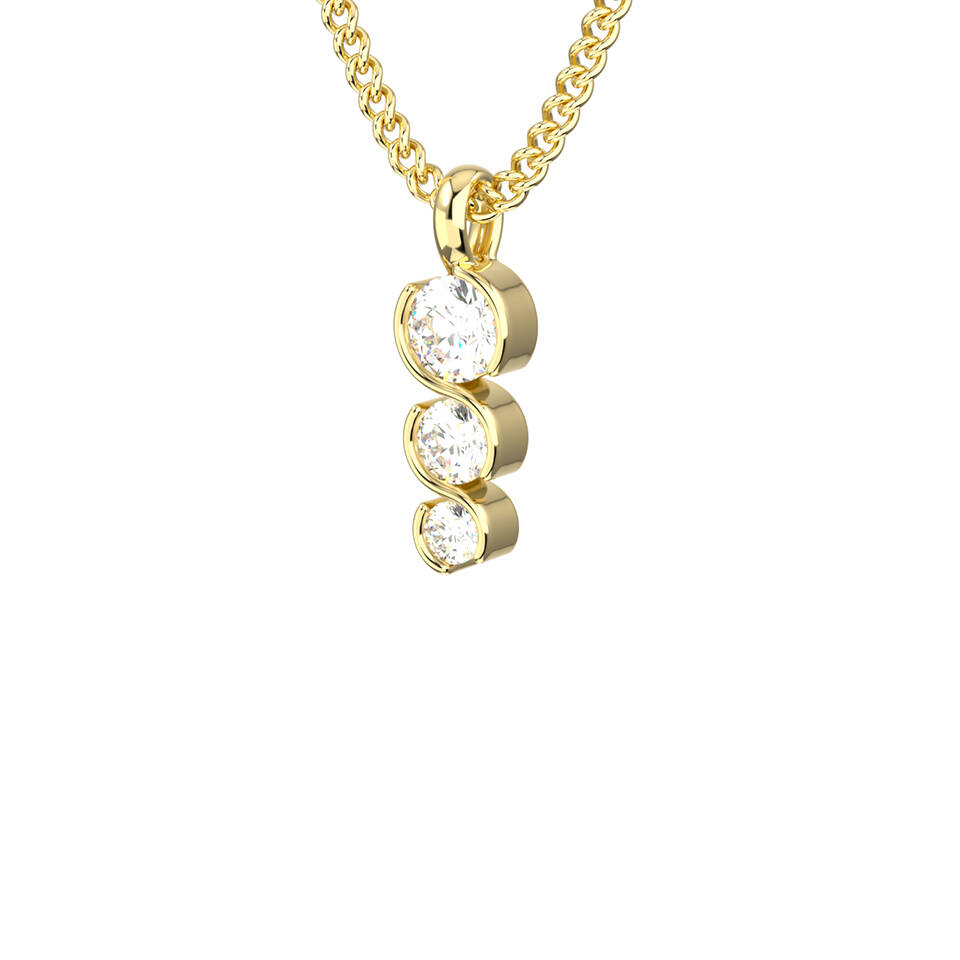 WG 022 Graduated 3x stone pendant 5