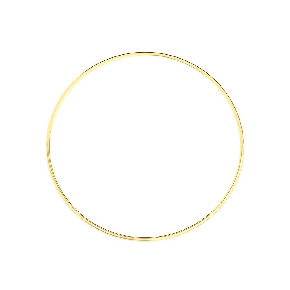 Gold wire bangle in 2mm thickness