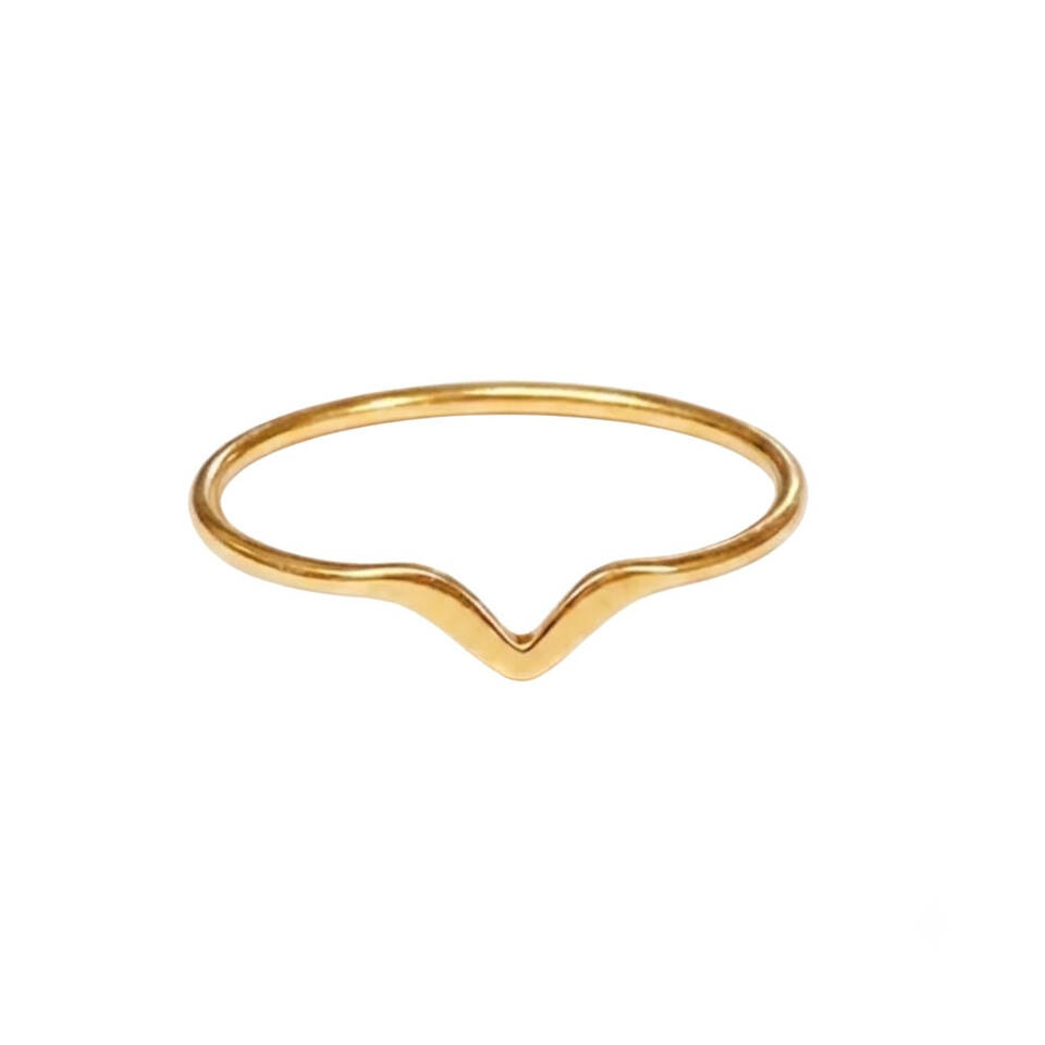 Slim wishbone ring