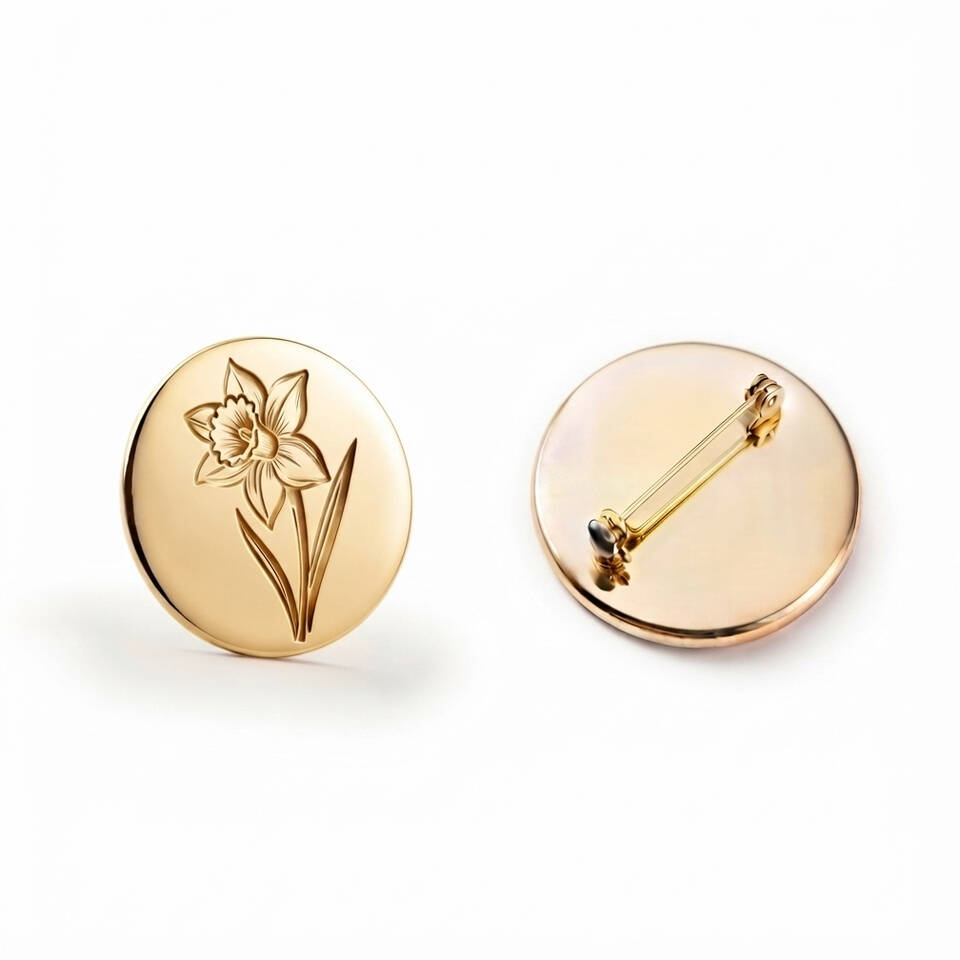 Daffodil brooch