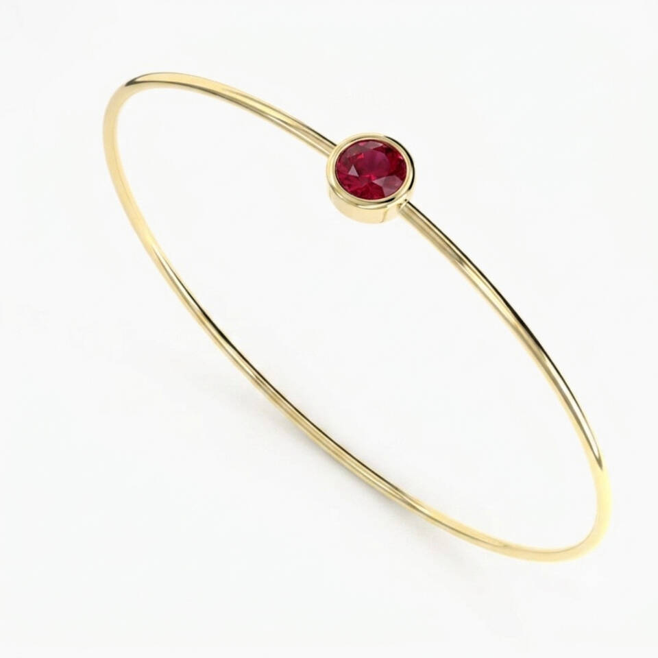 Ruby wire bangle